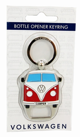 VW BUS BULLI FLASCHEN�FFNER MIT SCHL�SSELANH�NGER - ROT