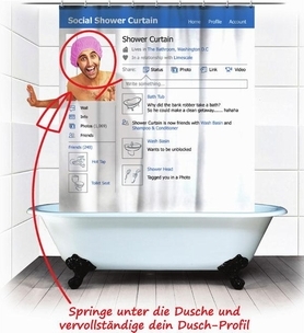 SOZIALES NETZWERK DUSCHVORHANG