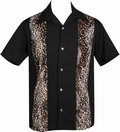 STEADY CLOTHING BOWLING HEMD  - LEOPARD PANEL