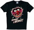 LOGOSHIRT - MUPPETS - BEWARE OF THE BEAST SHIRT SCHWARZ - VINTAGE