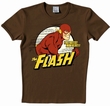 LOGOSHIRT - DER ROTE BLITZ SHIRT - THE FLASH - DC COMICS - BRAUN