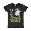 LOGOSHIRT - STAR WARS SHIRT YODA SCHWARZ