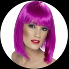 Glam Per�cke Neon Violett