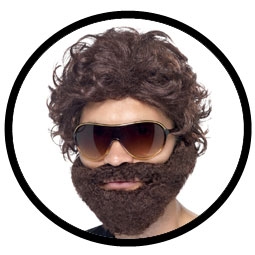 HANGOVER KOST�M SET - BART, BRILLE UND PER�CKE auf einer St. Gallen Wunschliste / Geschenkidee