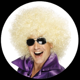 Mega Afro Per�cke Blond - Klicken f�r gr�ssere Ansicht