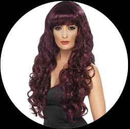 Sexy Sirenen Per�cke Weinrot - Klicken f�r gr�ssere Ansicht