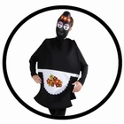 BARBAMAMA KOSTÜM - ERWACHSENE BARBAPAPA SCHWARZ