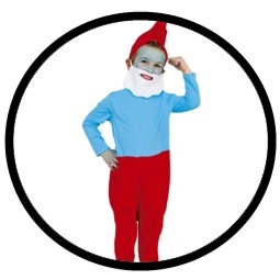 Papa Schlumpf Kostüm - Kinder - Klicken für grössere Ansicht