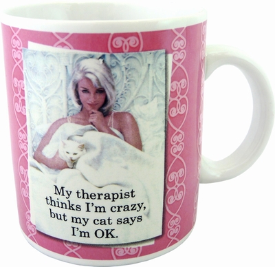 TASSE - MY THERAPIST THINKS I'M CRAZY auf einer Bonn Wunschliste / Geschenkidee