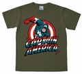 Logoshirt - Captain America Shirt - Marvel - Olivgr�n