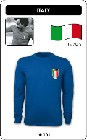 Italien Retro Trikot Langarm Blau