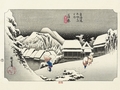 Hiroshige Kunstdruck Kanbara Night Snow