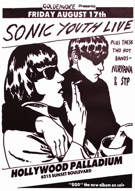 SONIC YOUTH POSTER GOO-LIVE HOLLYWOOD PALLADIUM