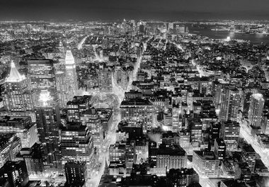 Fototapete - Aussicht Empire State Building - Schwarz - Wei - Klicken fr grssere Ansicht