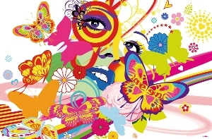 Fototapete - Riesenposter - Rainbow Face - Klicken f�r gr�ssere Ansicht