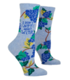 I Don't Not Want Wine - Damensocken Blue Q